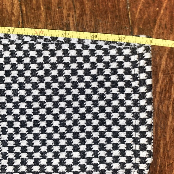 HOUNDSTOOTH HIGH WAISTED BLACK & WHITE STRETCHY PANTS SIZE M - Picture 3 of 6